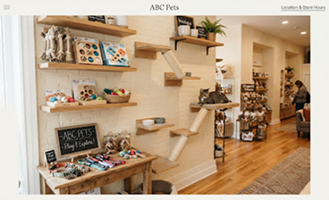 Pet toys and climbing shelves in the toy library