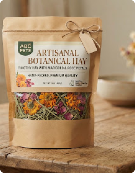 Botanical orchard grass and herb packaging